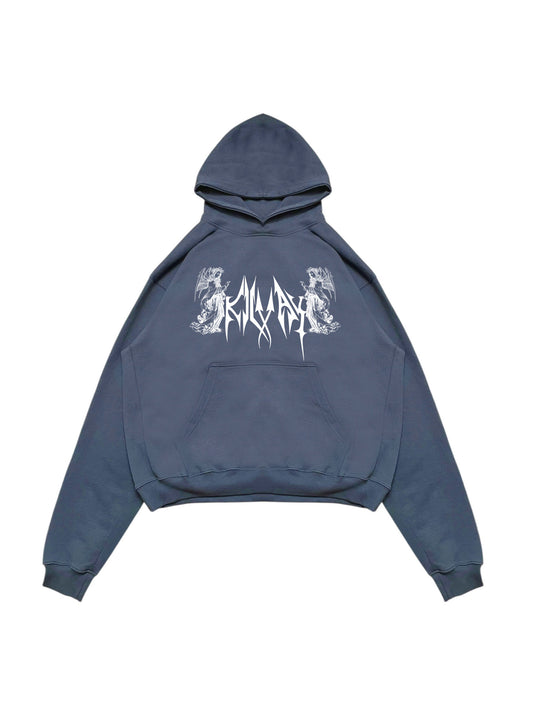 Angels & Demons Navy Blue Hoodie Medium