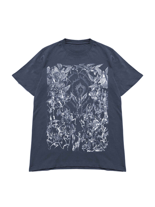 Angels & Demons Navy Blue Tee Medium