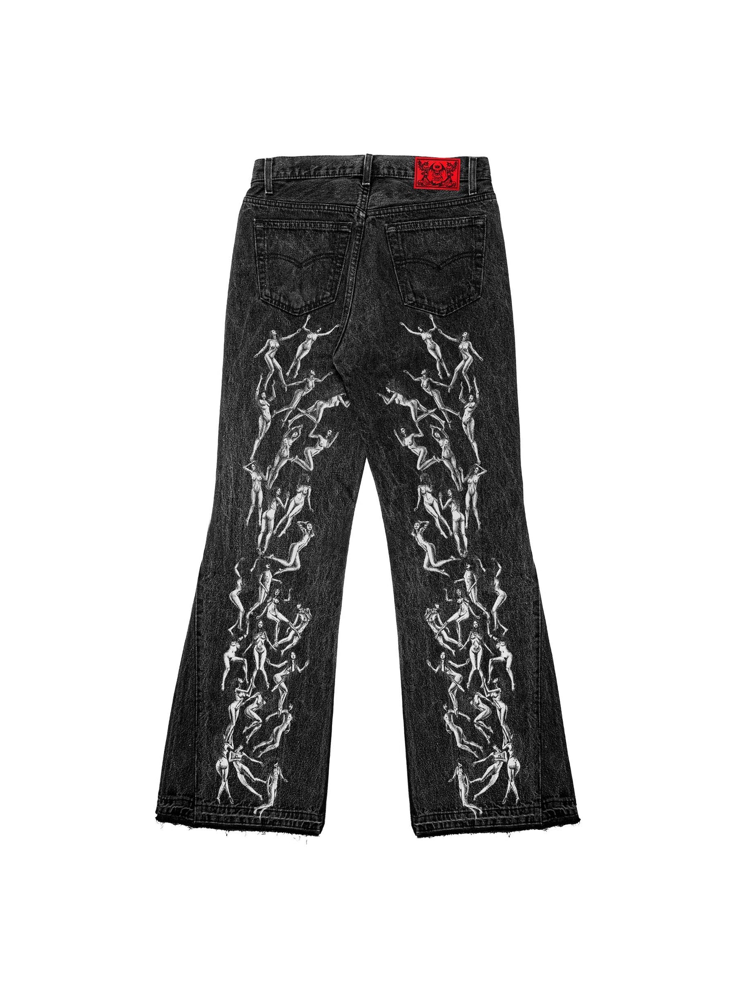 Death Flare Jeans Black