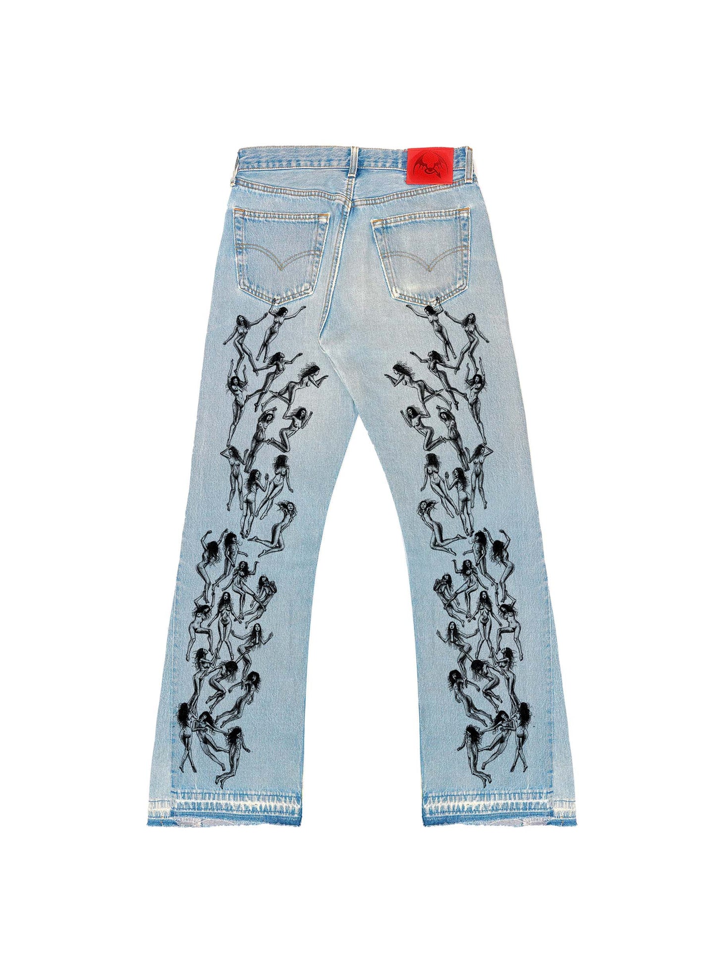 Death Flare Jeans Blue