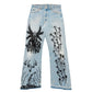 Death Flare Jeans Blue
