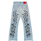 Death Flare Jeans Blue